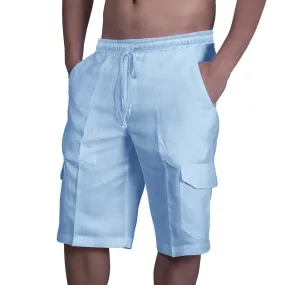 Men's Drawstring Elastic Waist Cargo Board Shorts (6 colors)