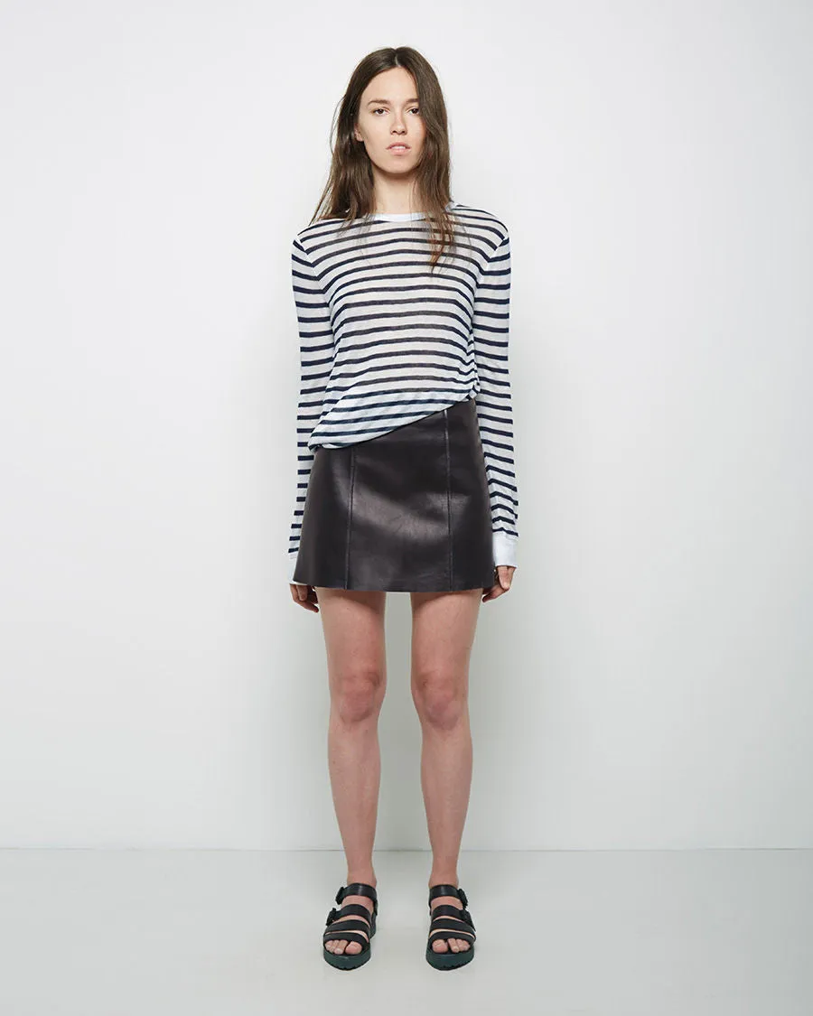 A-Line Leather Skirt