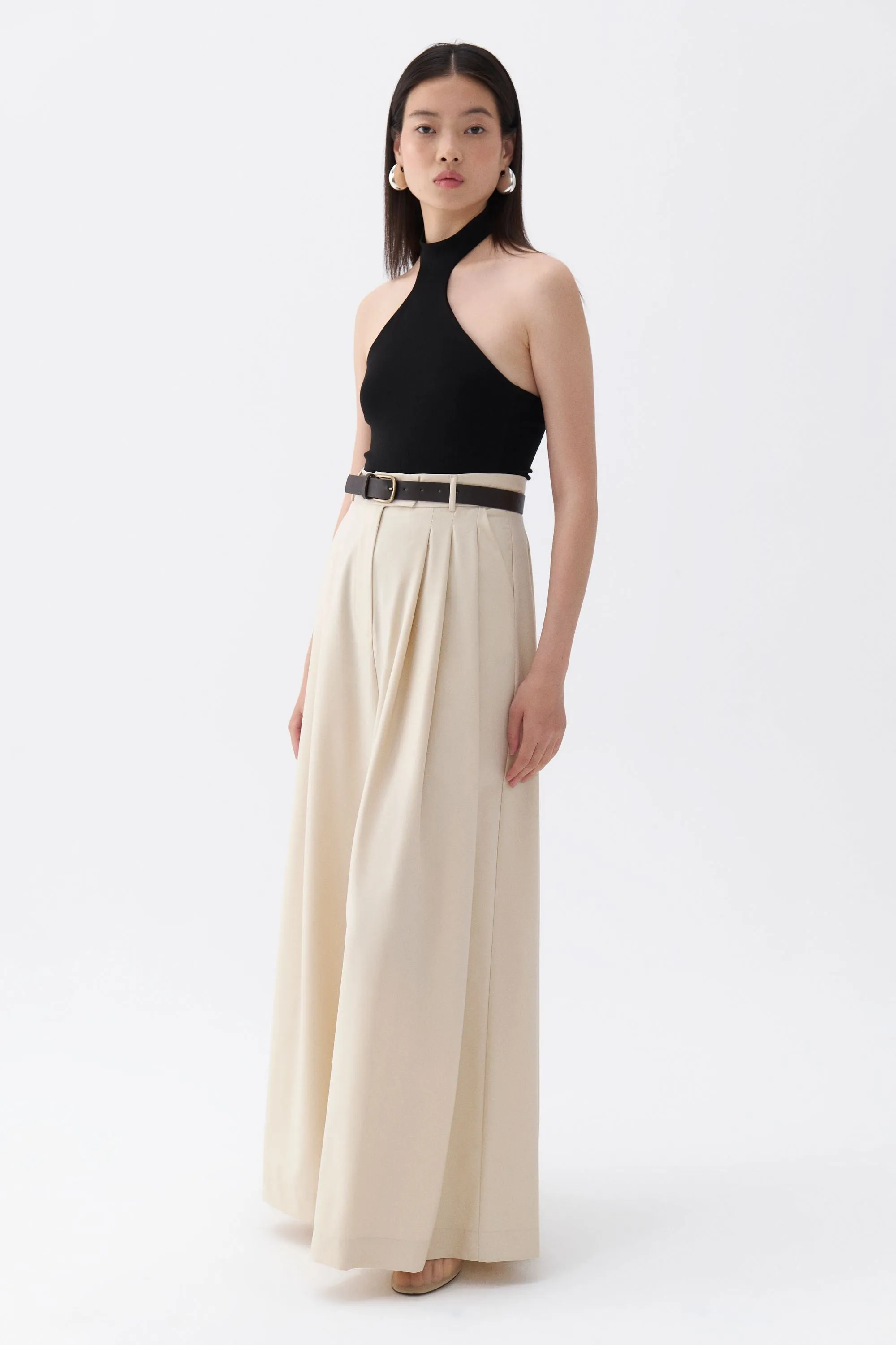 Belted Palazzo Trousers (Final Sale)