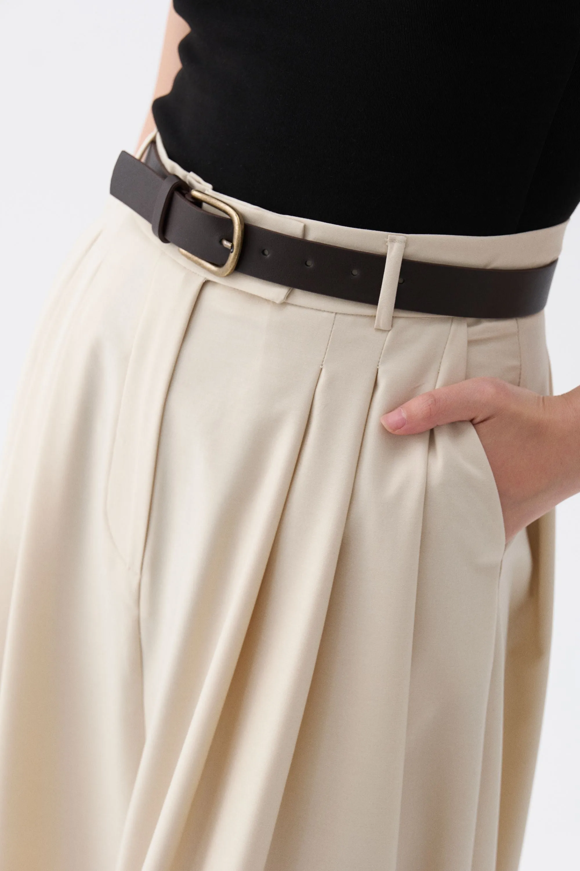 Belted Palazzo Trousers (Final Sale)