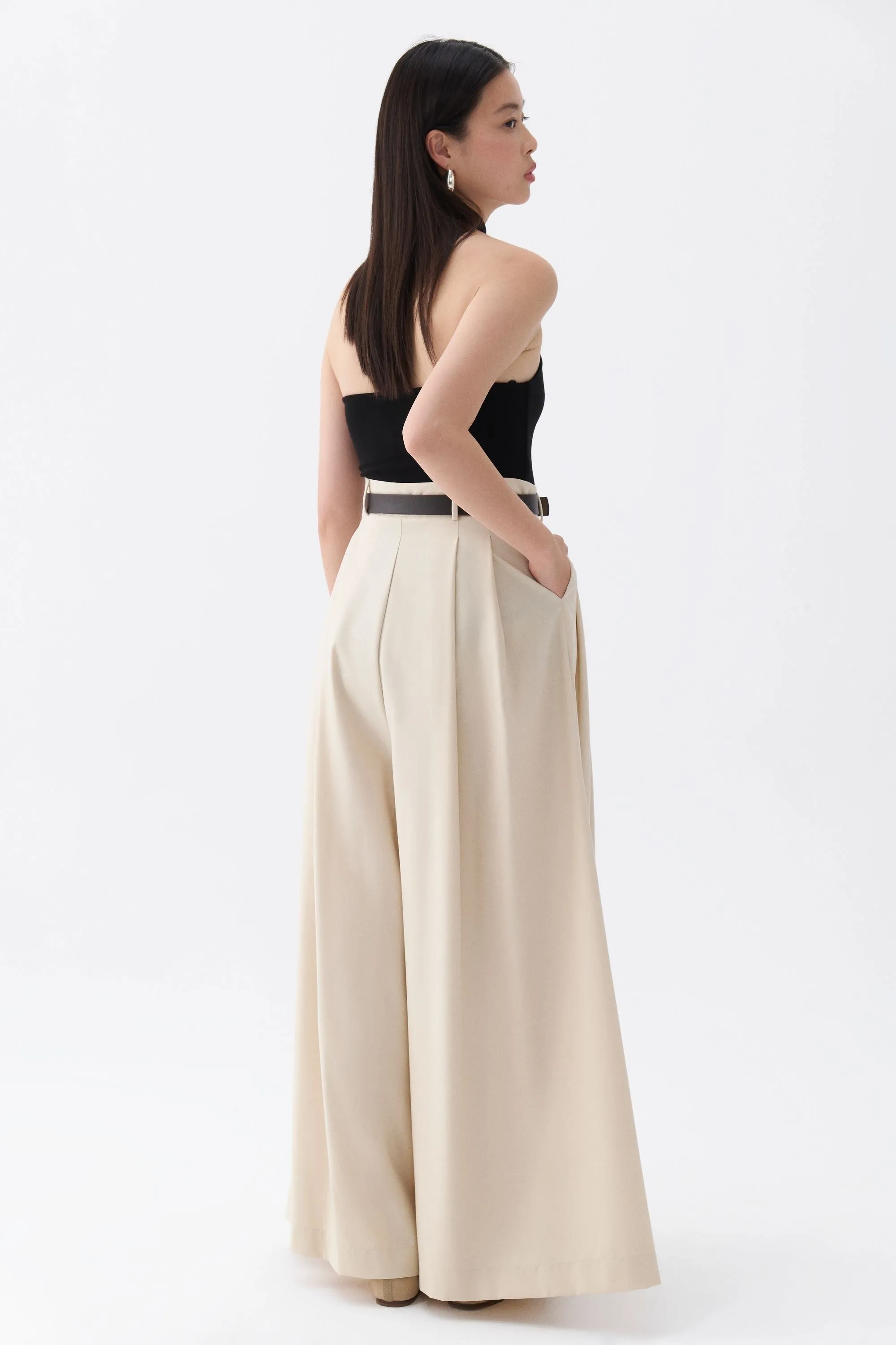 Belted Palazzo Trousers (Final Sale)