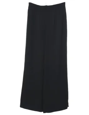 Black High Waist Wide Leg Trousers - W30 L30