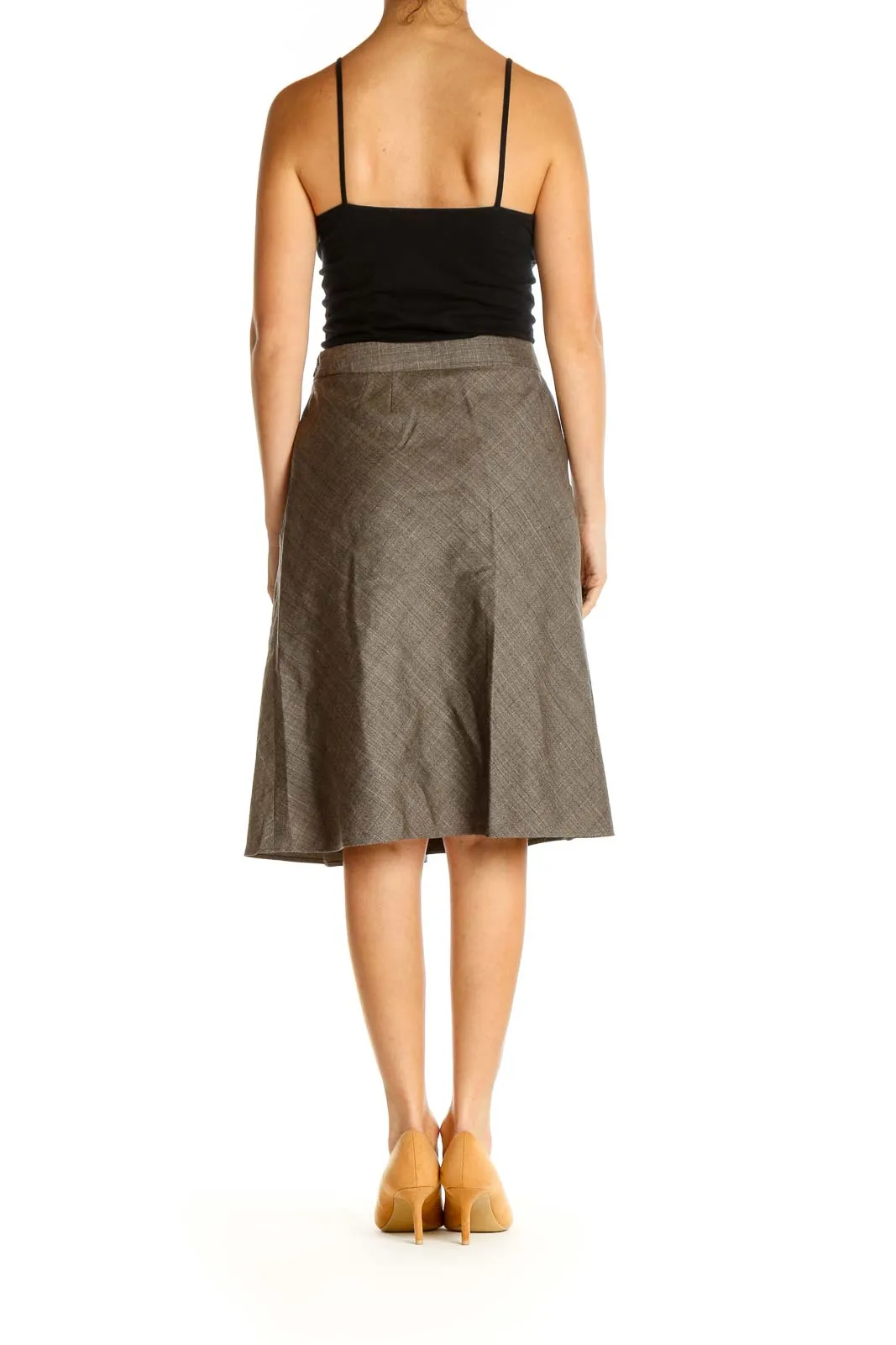 Brown Classic A-Line Skirt