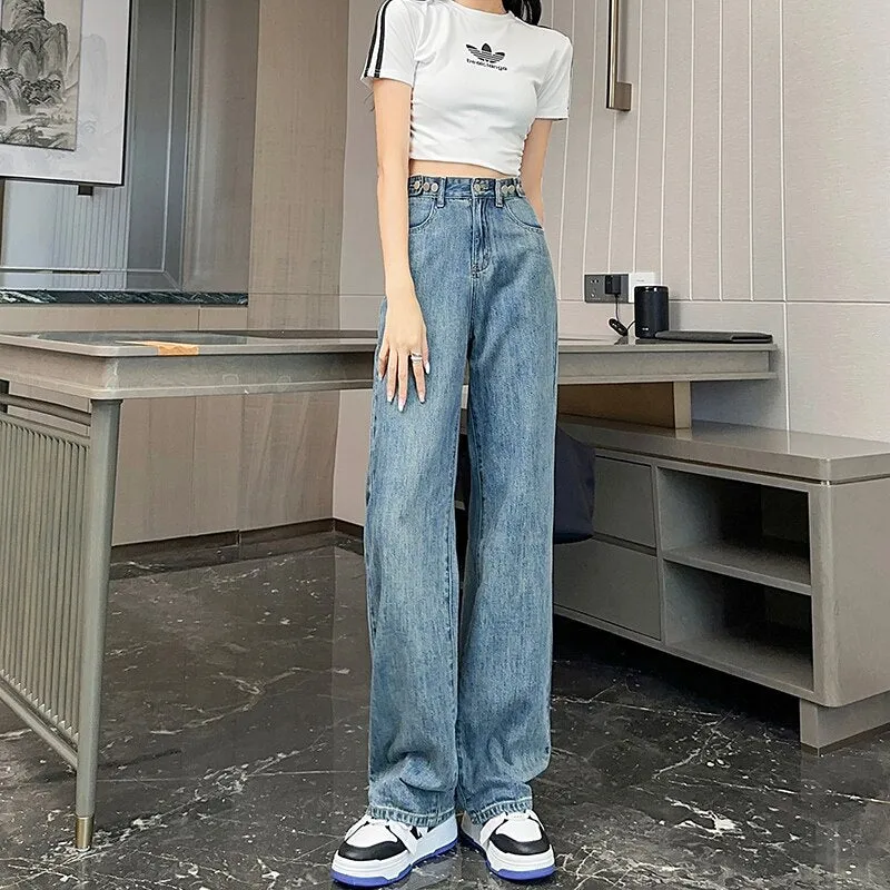 Casual and Loose Wide Leg Boyfriend Jeans