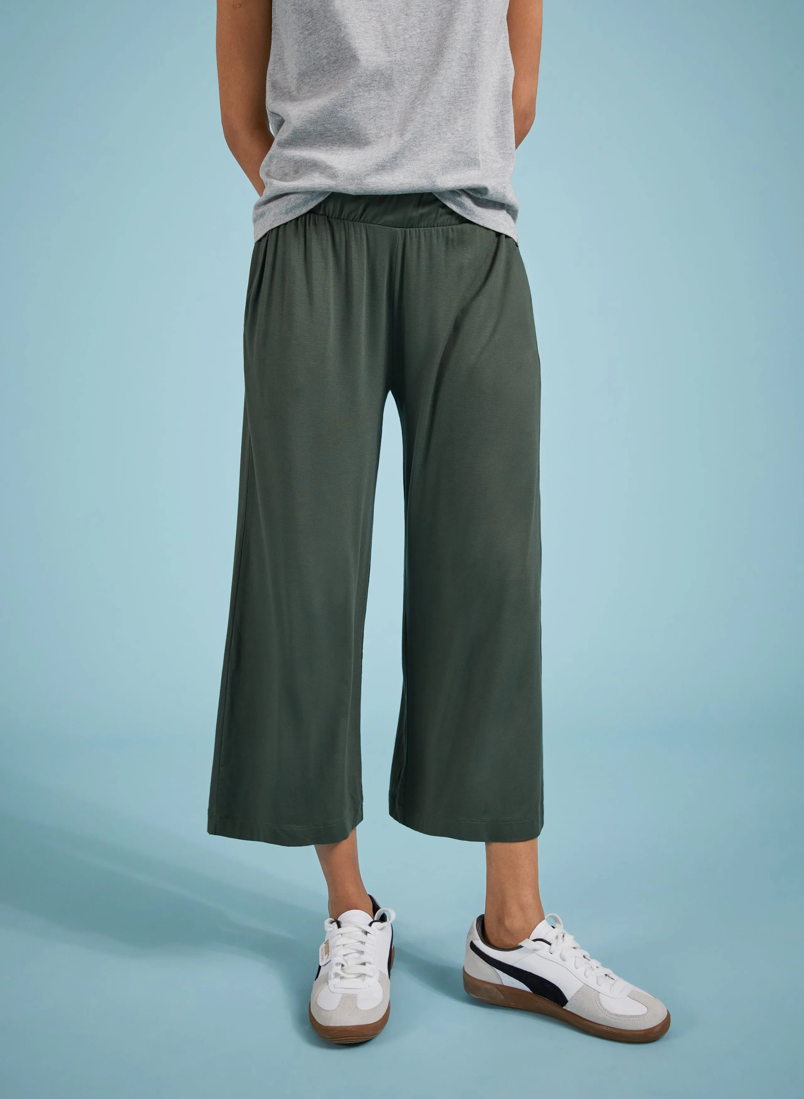 Cropped Palazzo Trousers