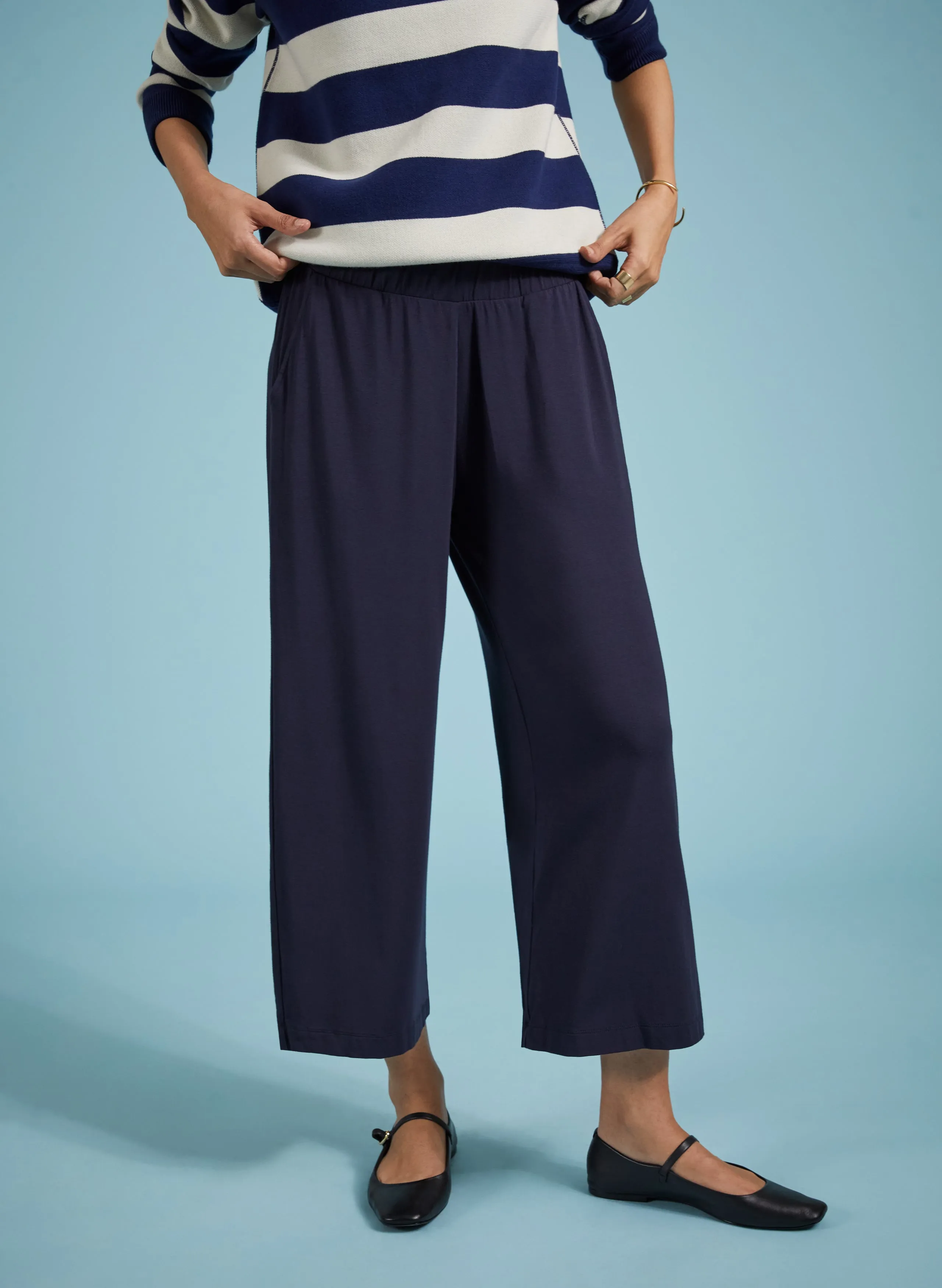 Cropped Palazzo Trousers