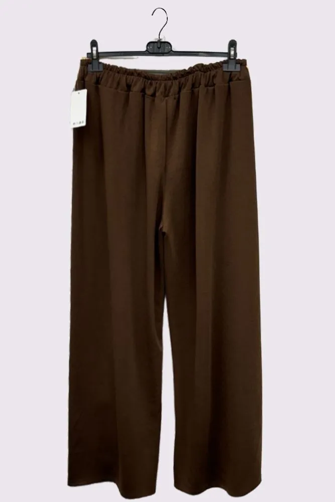 Elasticated Waistband Palazzo Trousers