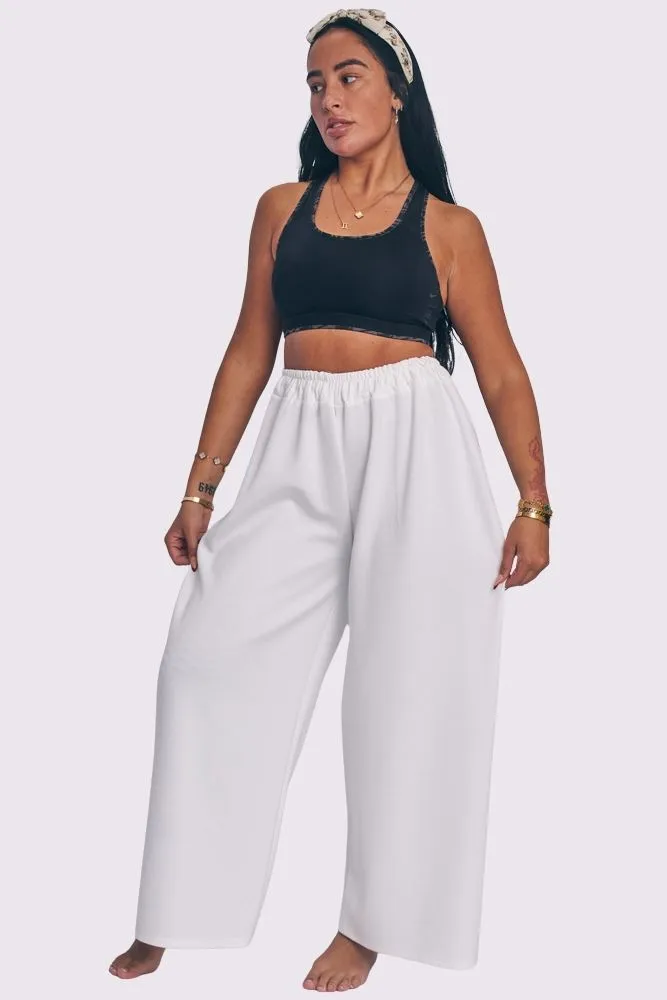 Elasticated Waistband Palazzo Trousers