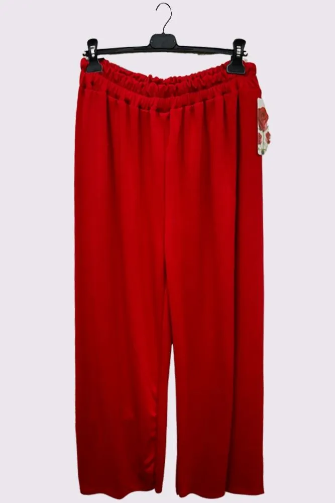 Elasticated Waistband Palazzo Trousers