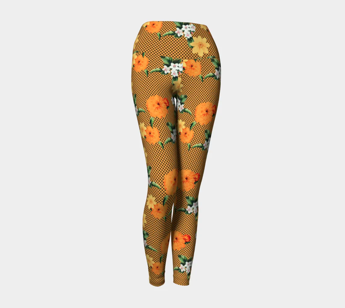 Floral Polkadot Yoga Leggings