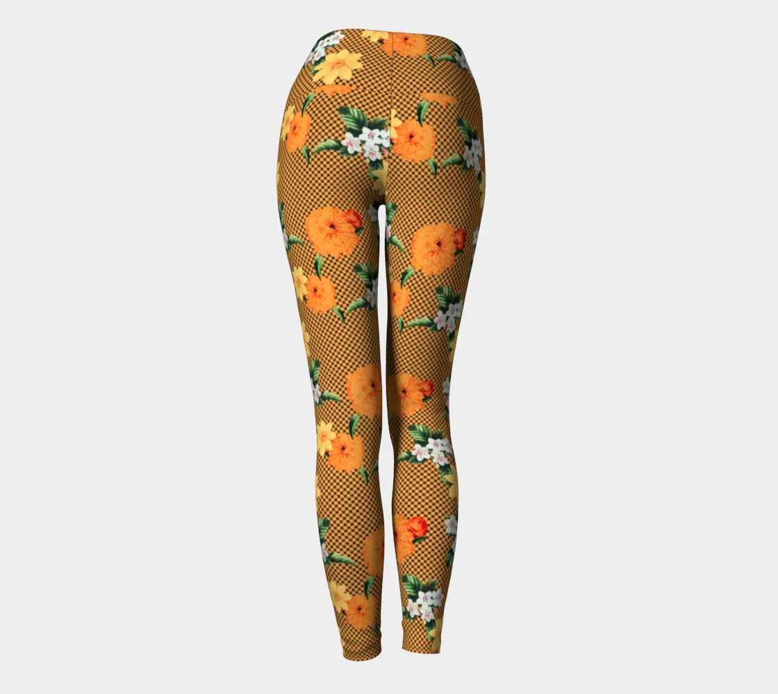 Floral Polkadot Yoga Leggings