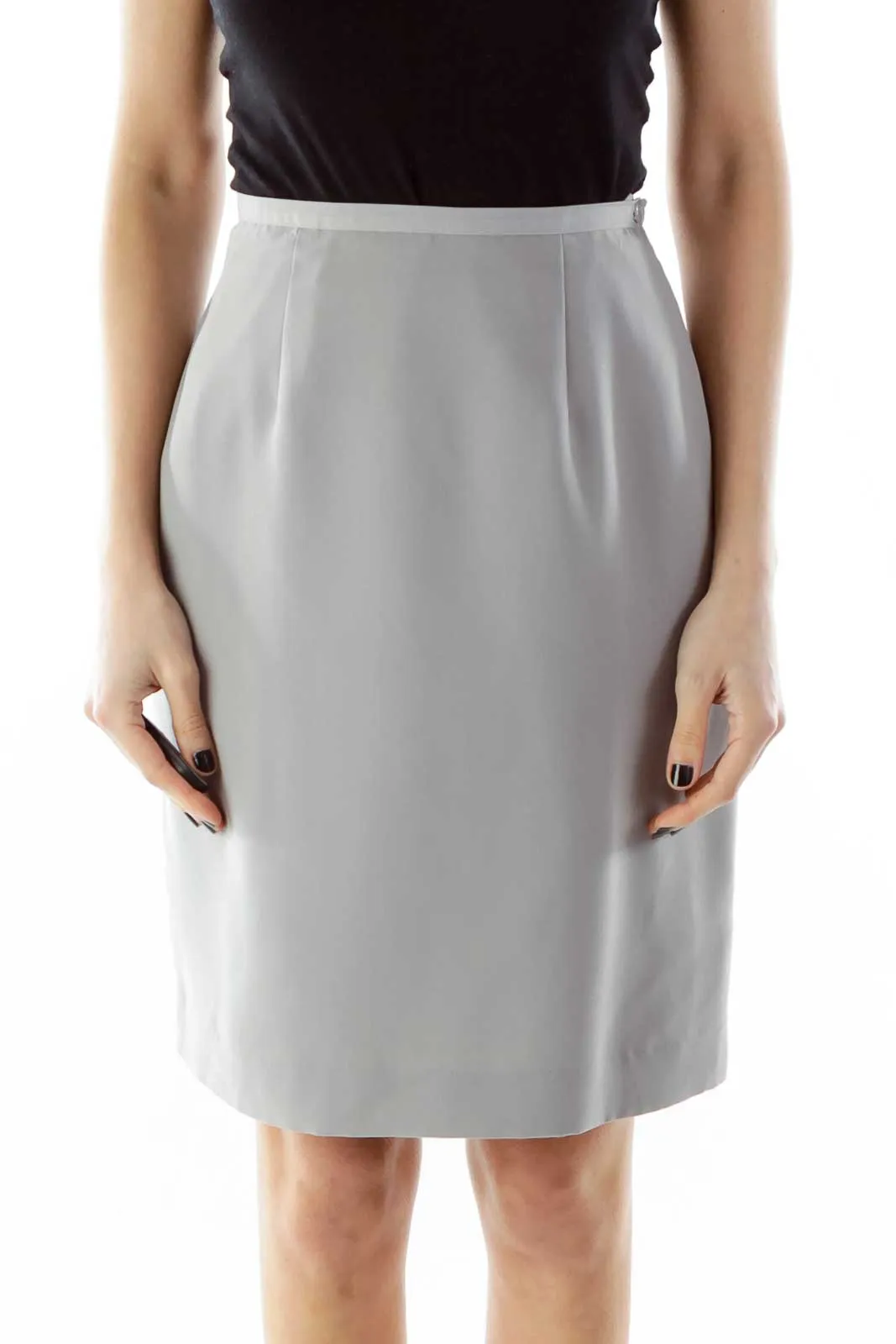 Gray A-Line Skirt