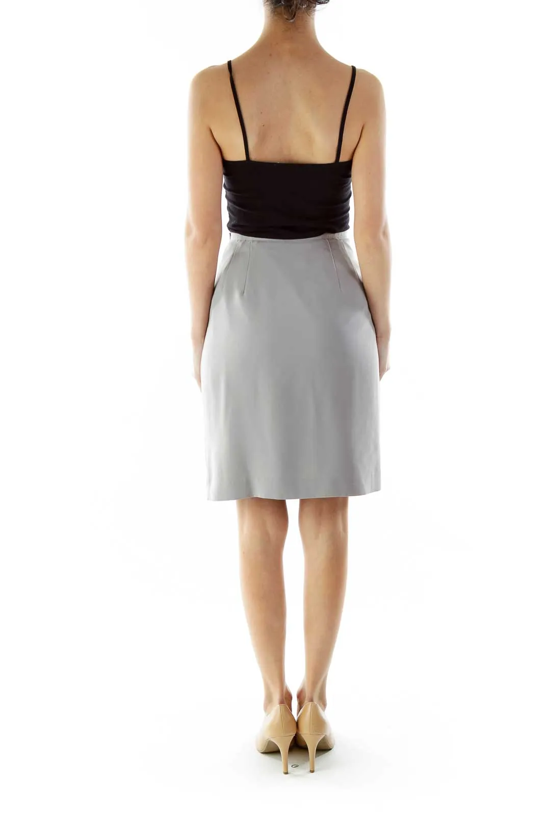 Gray A-Line Skirt