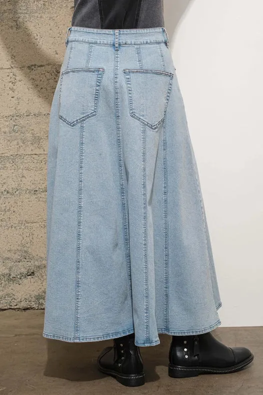 High Waist Vintage Full Long Skirt