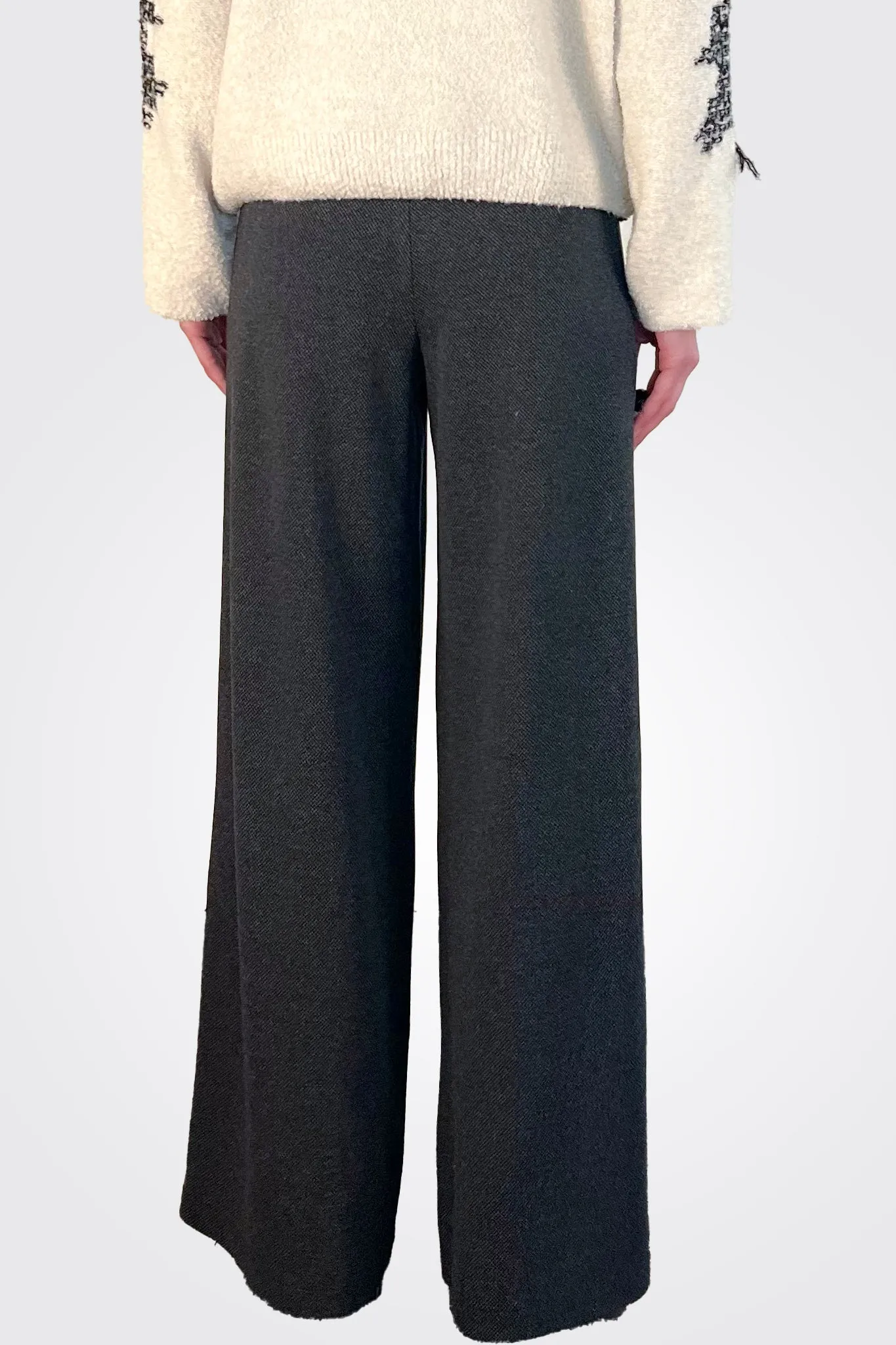 Jacquard Palazzo Trousers - Multi