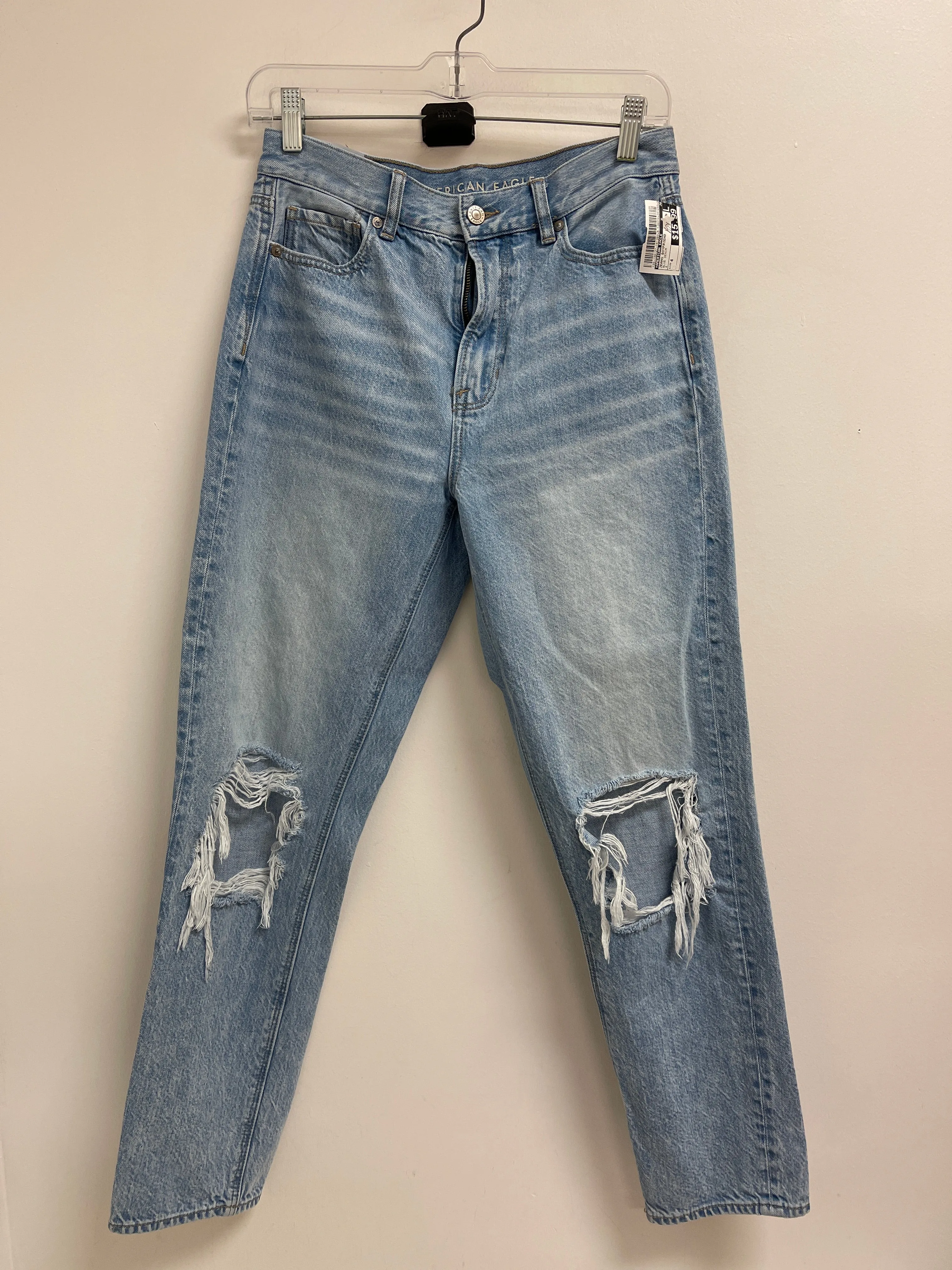 Jeans Boyfriend By American Eagle In Blue Denim, Size: 4