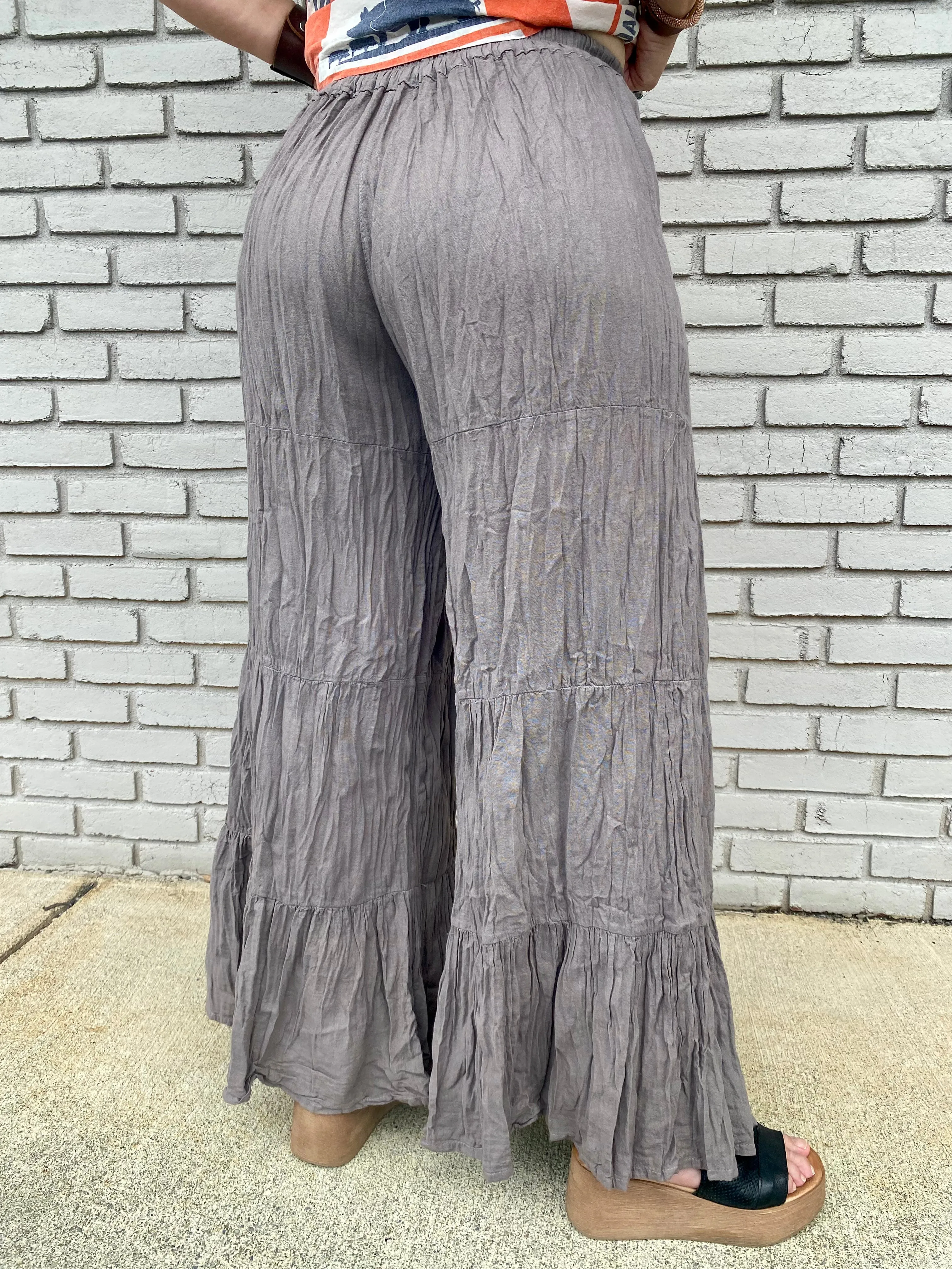 Khaki Palazzo Trousers #227