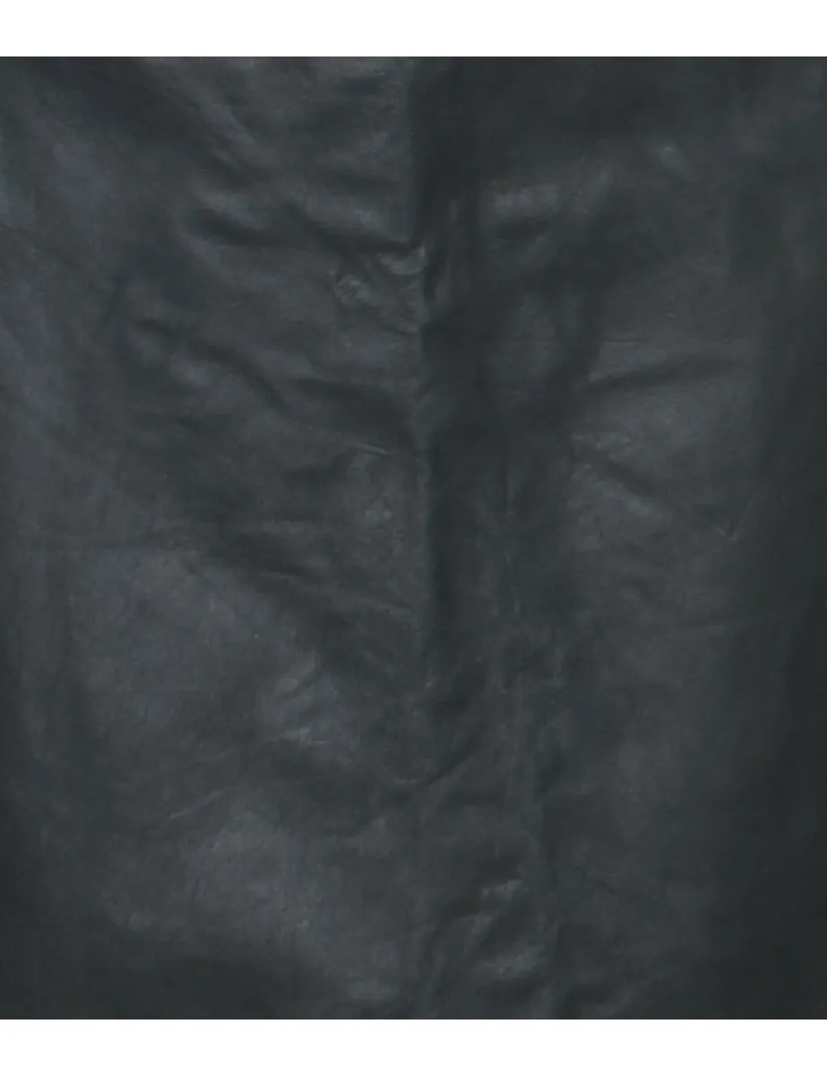 Leather A-line Skirt - S