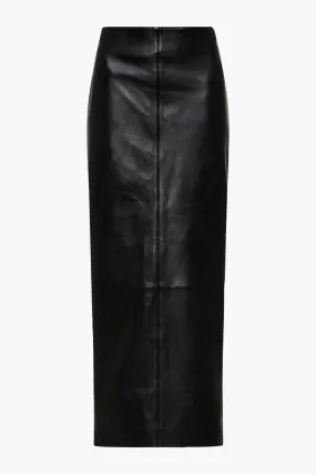 LEATHER COLUMN SKIRT