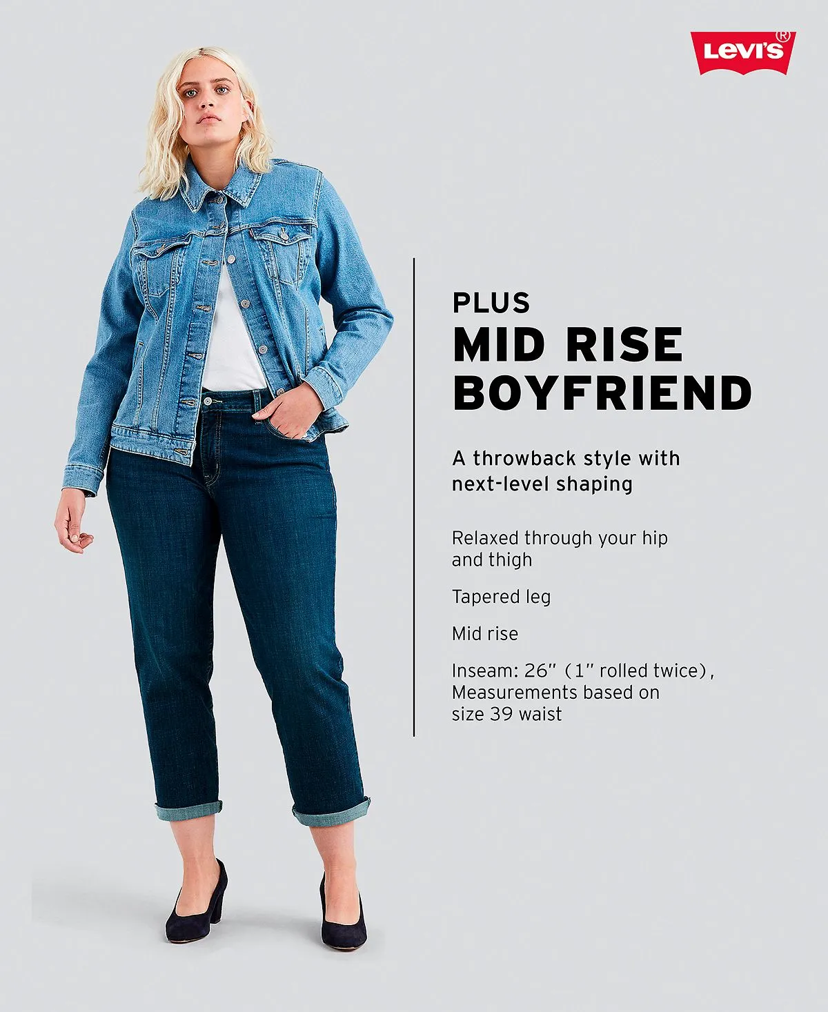 Levi's Plus Size Boyfriend Jeans, Multi