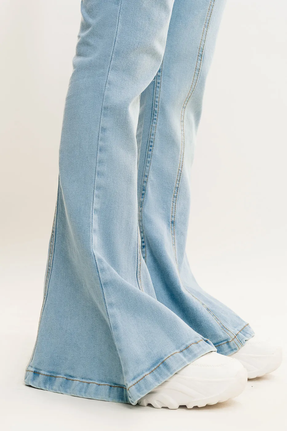 Light Washed Bootcut Jeans