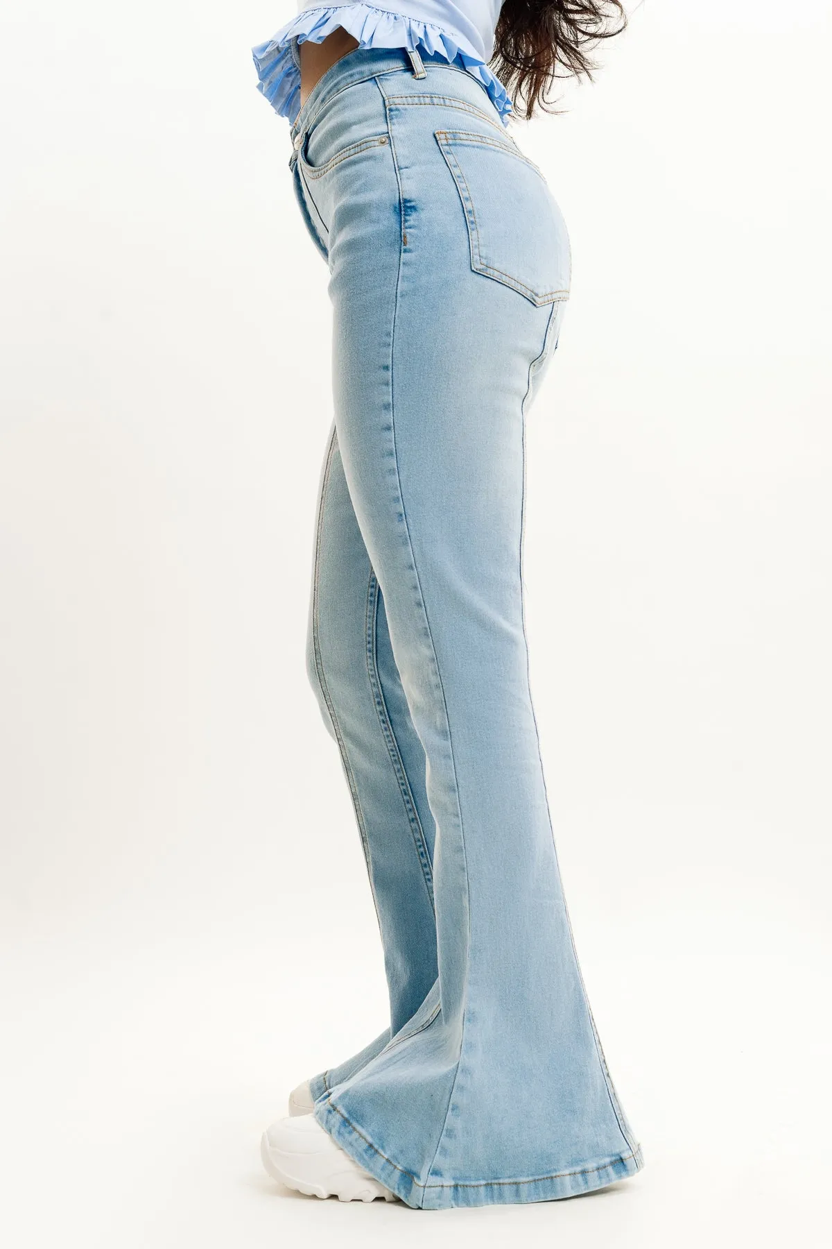 Light Washed Bootcut Jeans