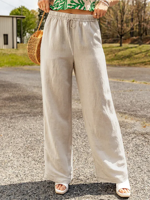 Linen Wide-Leg Pants