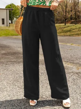 Linen Wide-Leg Pants