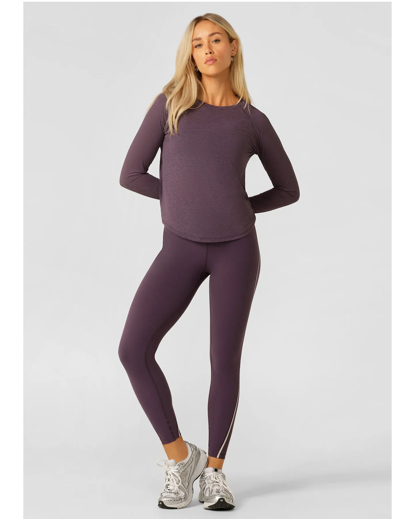 Lorna Jane Podium Ankle Biter Leggings - Midnight Plum