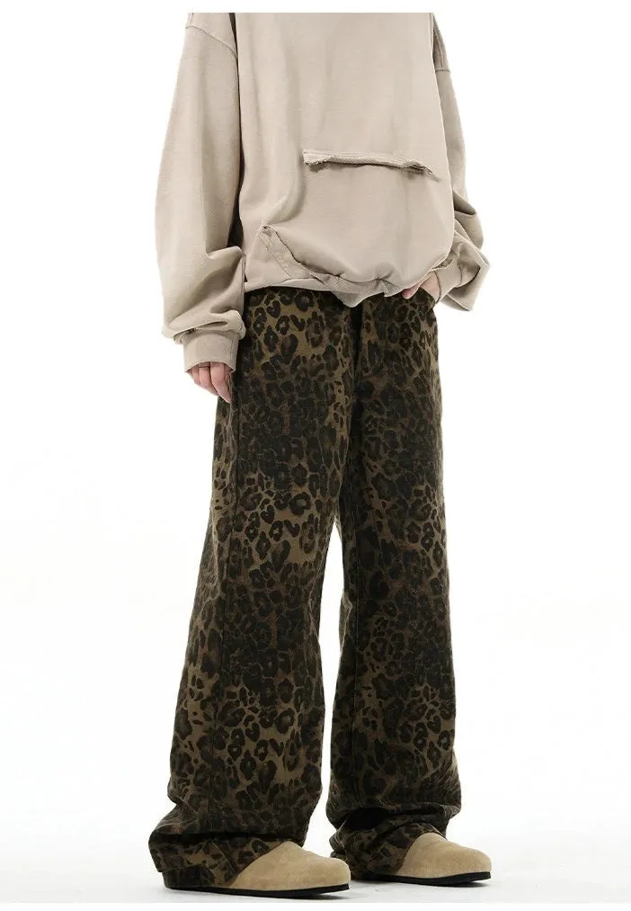 MADWITCH Savage Chic Leopard Wide-Leg Trousers