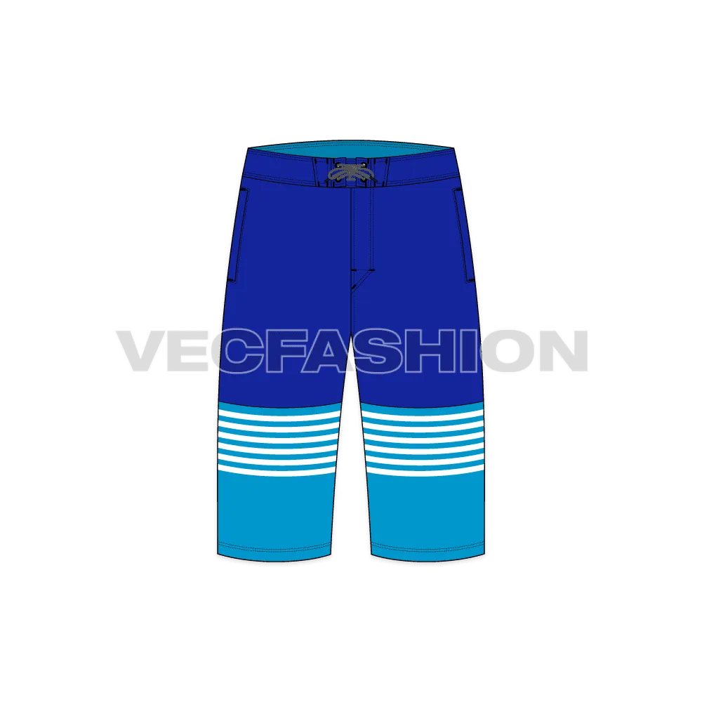 Mens Bermuda Length Board Shorts