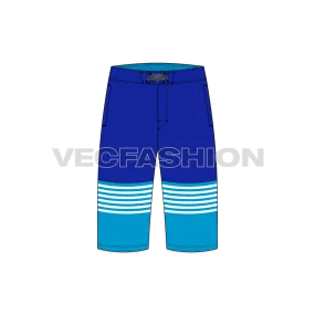 Mens Bermuda Length Board Shorts