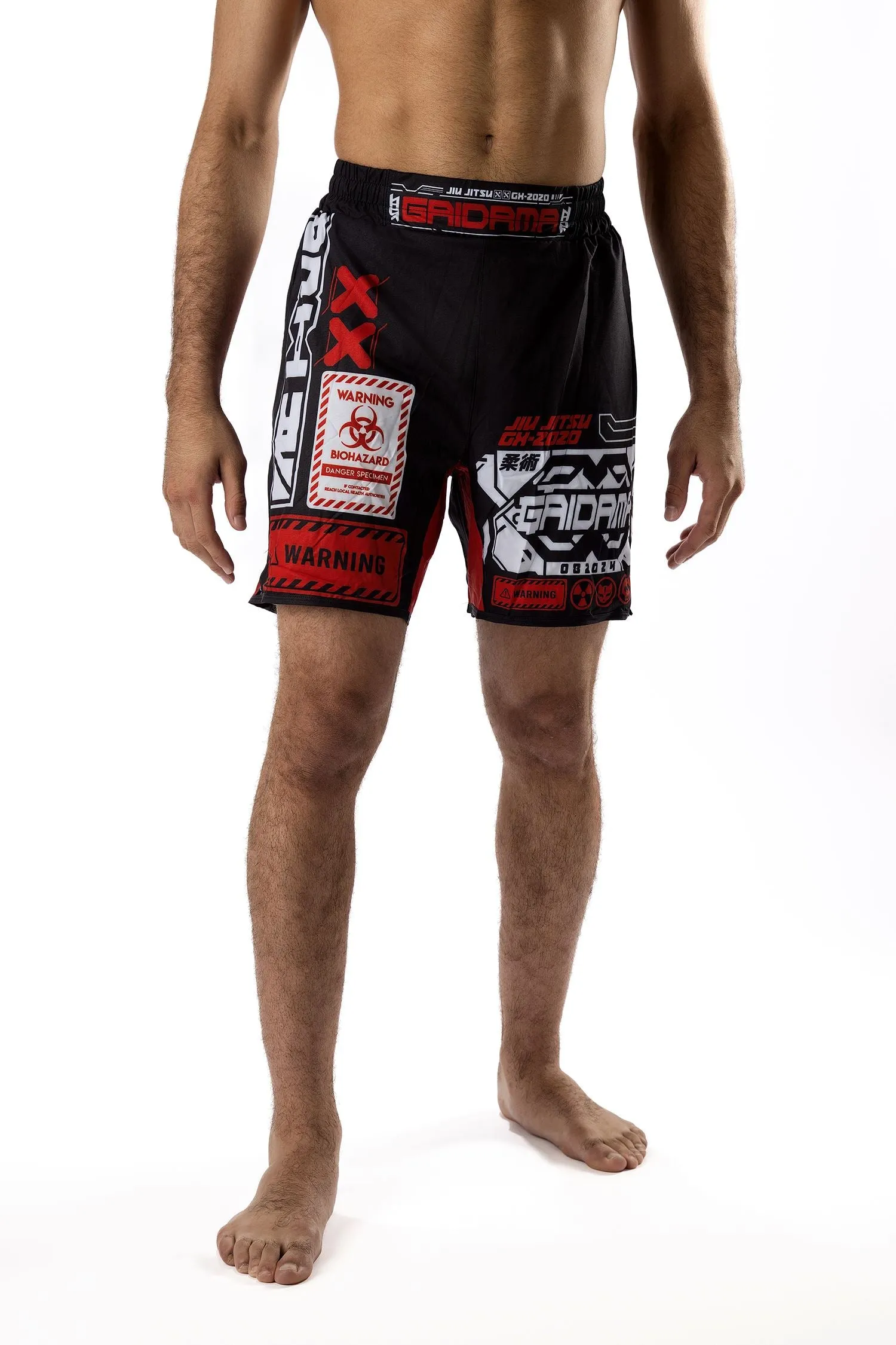 Men's Cyber Fox Art Wear Jiu Jitsu Board Shorts