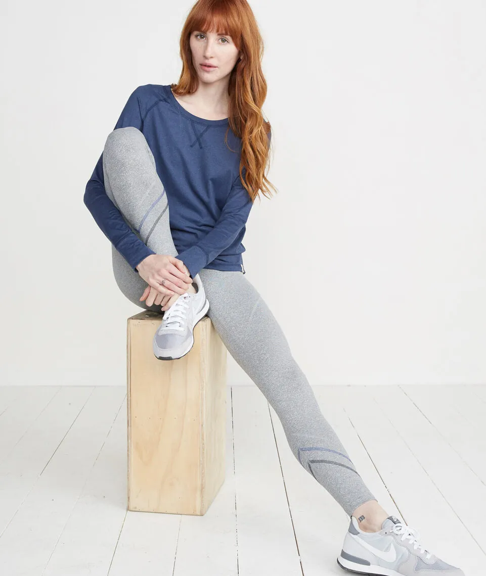 Mia Sport Legging in Heather Grey