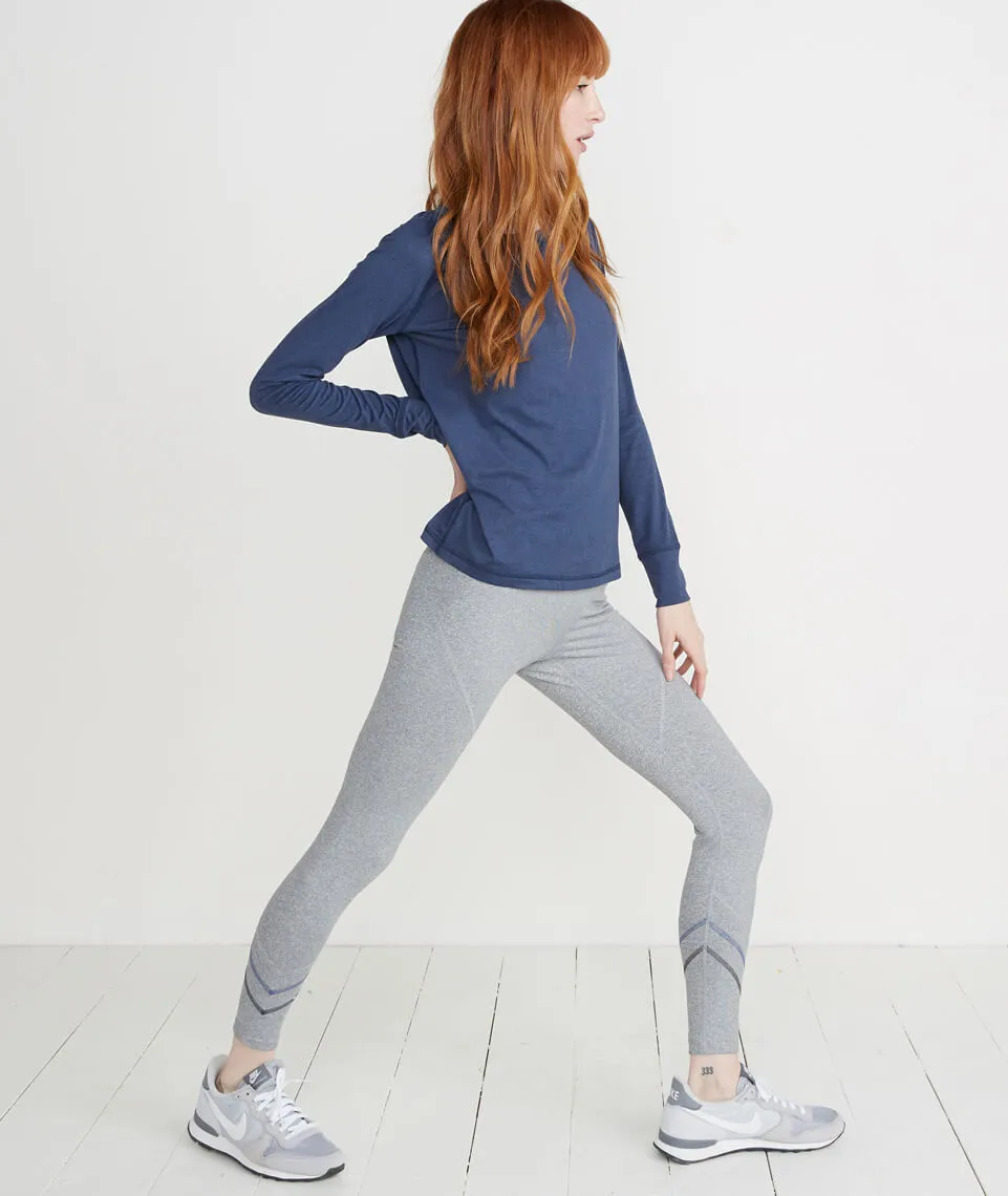 Mia Sport Legging in Heather Grey