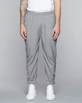 PALAZZO CHECKED MENS TROUSERS | GREY