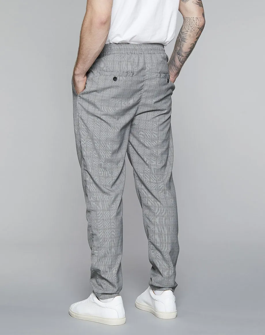 PALAZZO CHECKED MENS TROUSERS | GREY