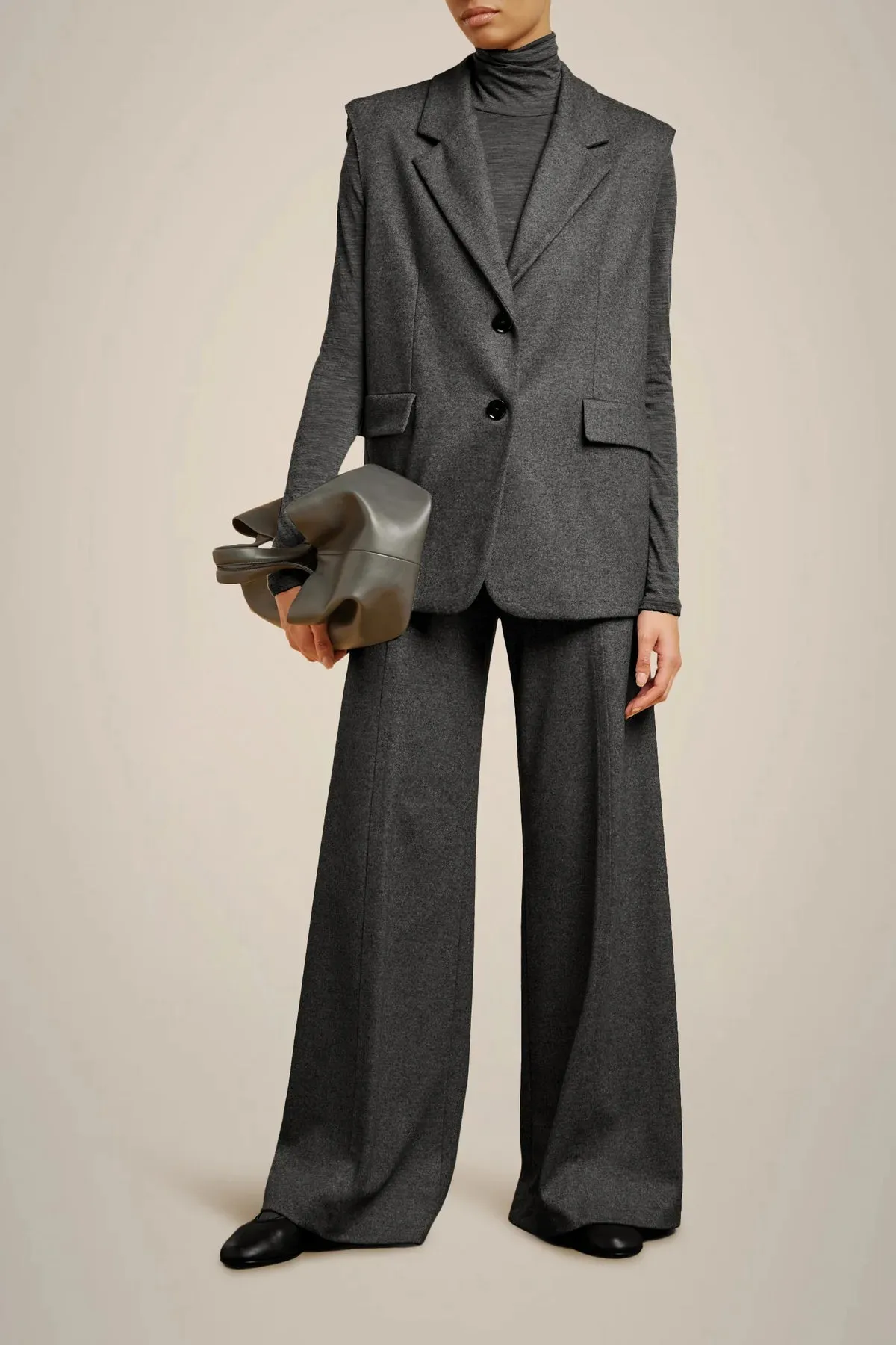 Palazzo Trousers - Anthracite