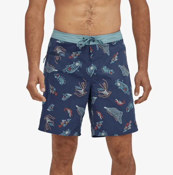 Patagonia Wavefarer Boardshorts - 19" Clean Currents: Tidepool Blue