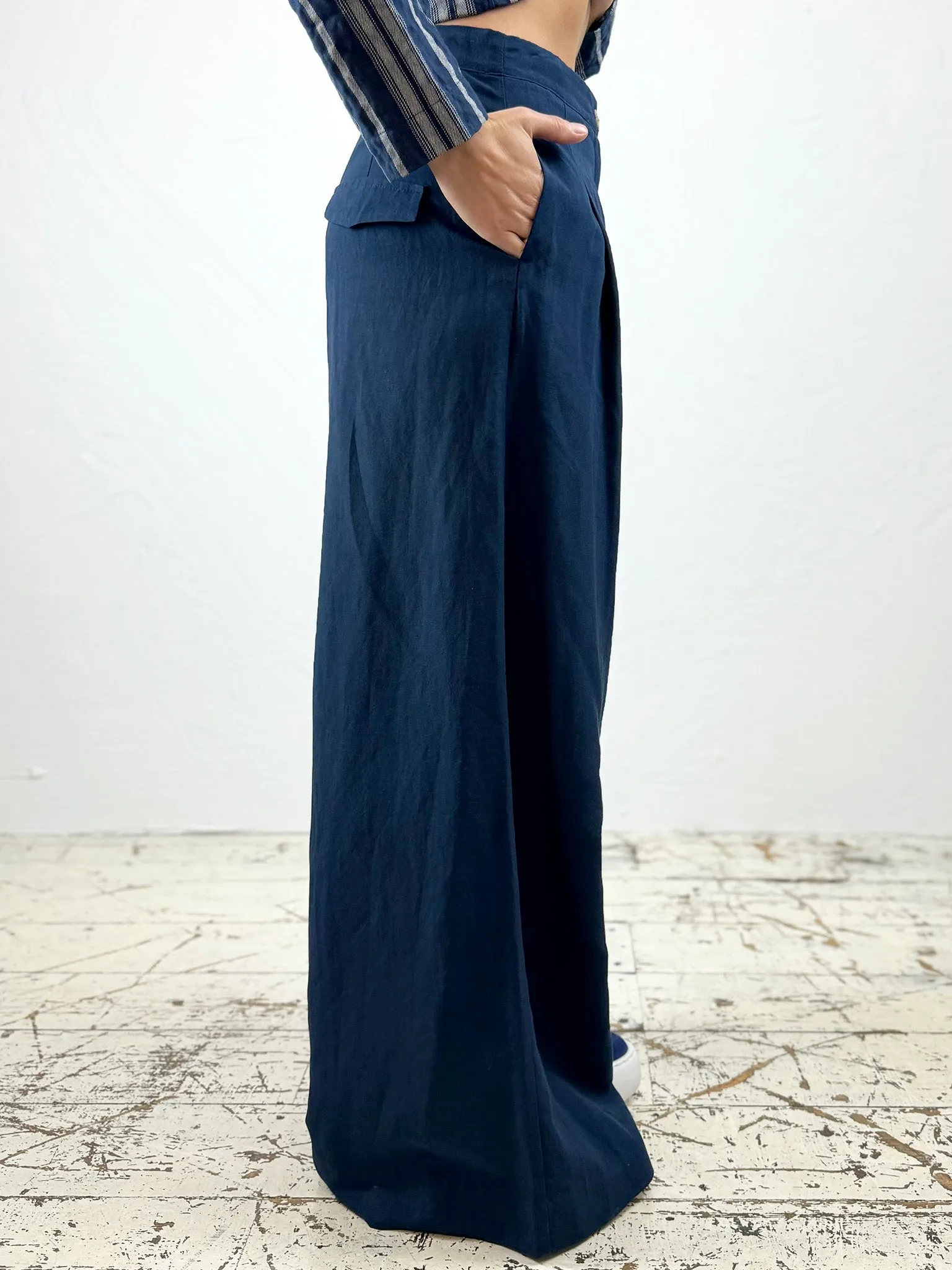 Pleated Palazzo Trousers