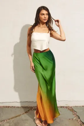 Radiance Ombre Pull On Maxi Skirt IBIZA SUNSET