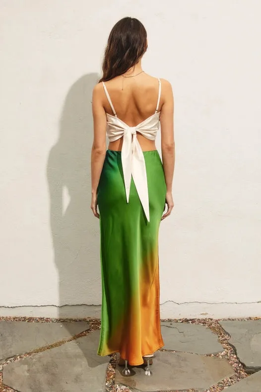 Radiance Ombre Pull On Maxi Skirt IBIZA SUNSET