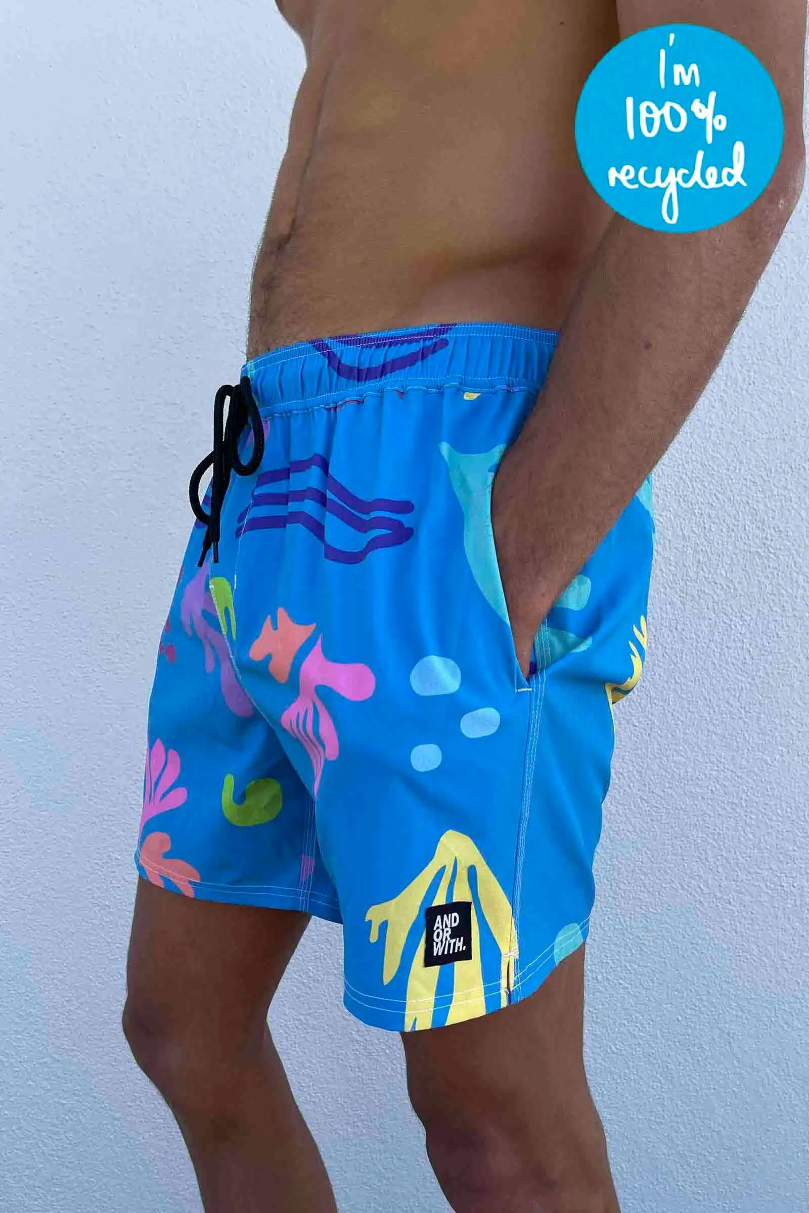 Reef Beach Boardies Blue (100% recycled)