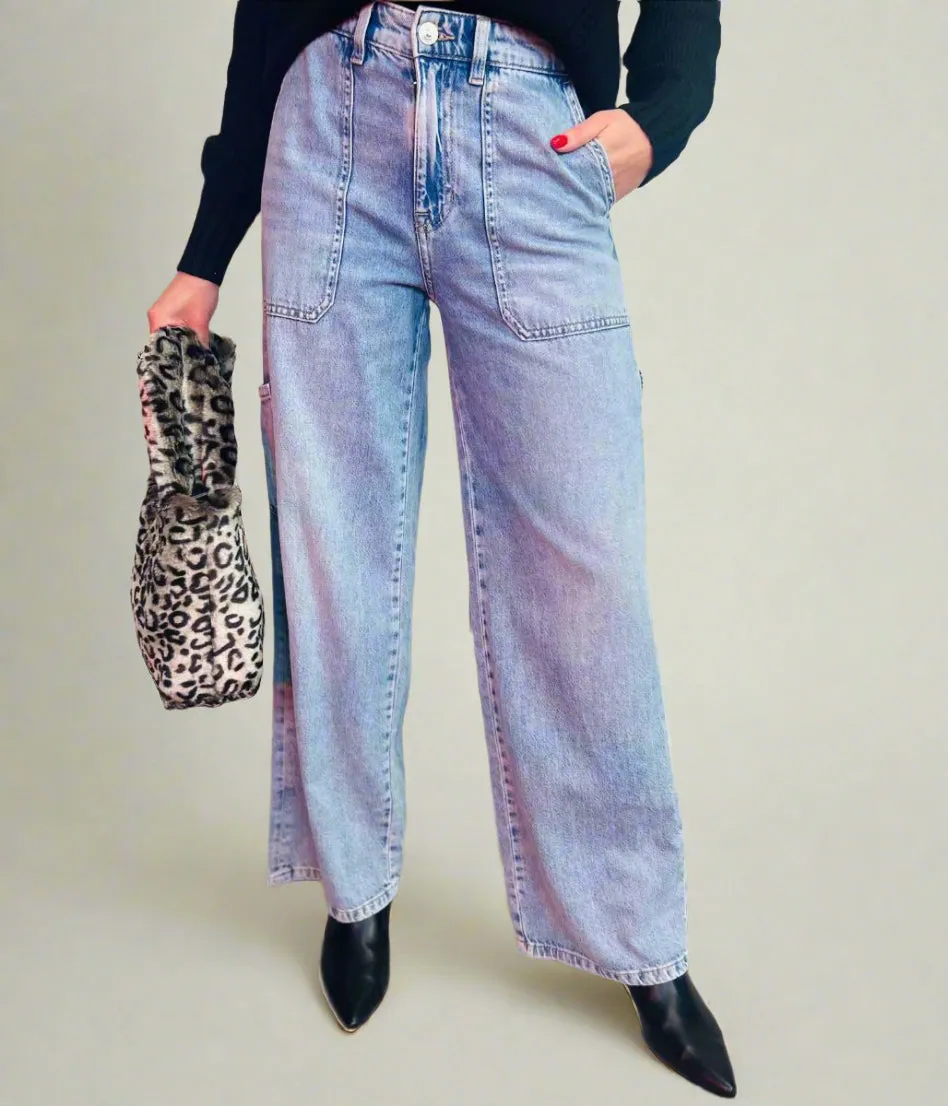 Relaxed Wide Leg Carpenter Jeans