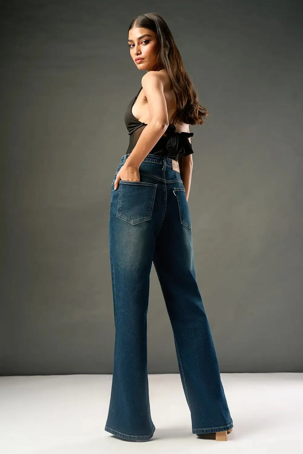 Rustic Blue Bootcut Jeans