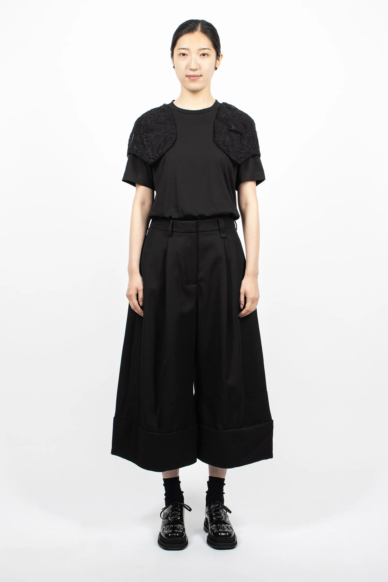 Sculpted Cropped Trouser Black