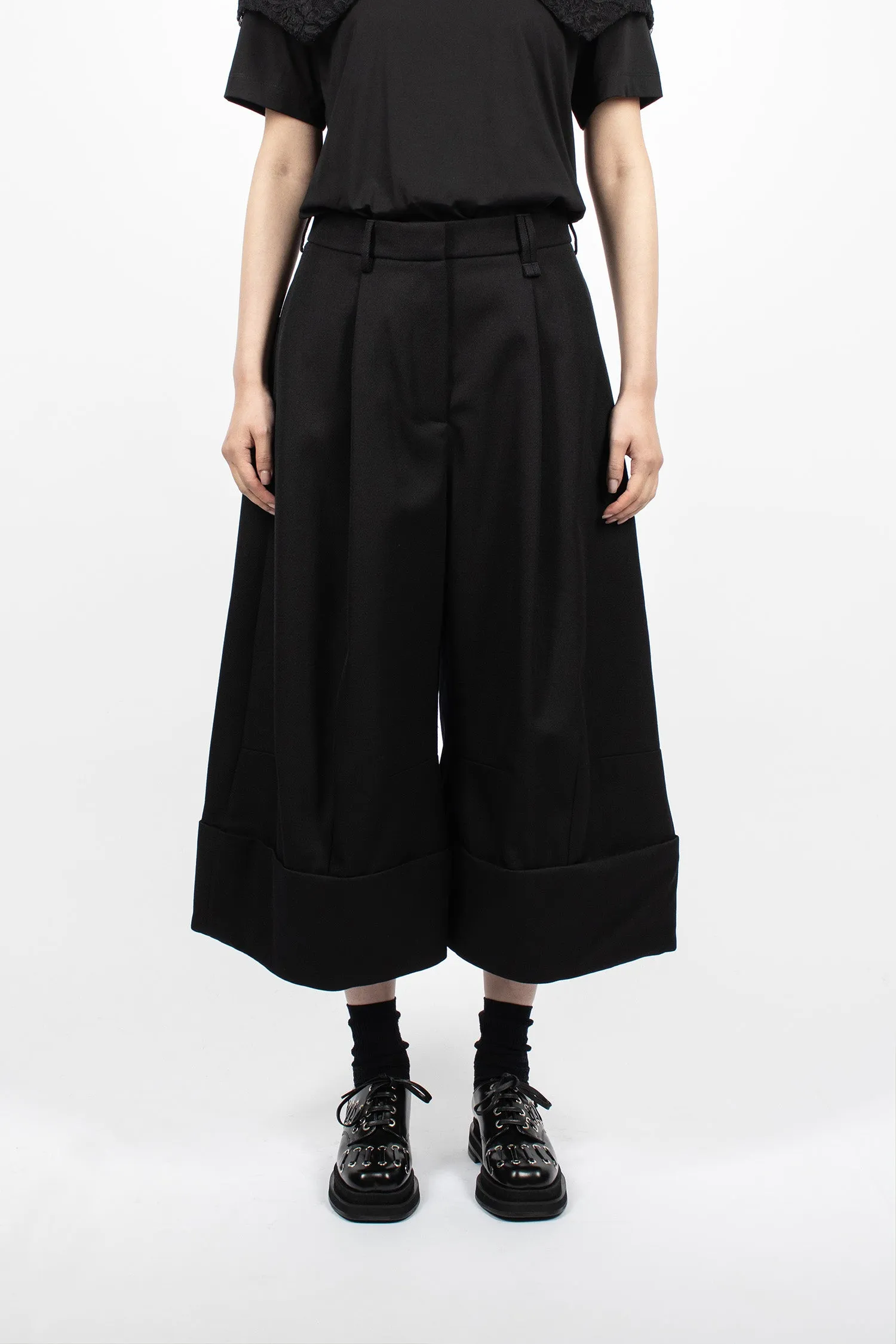 Sculpted Cropped Trouser Black