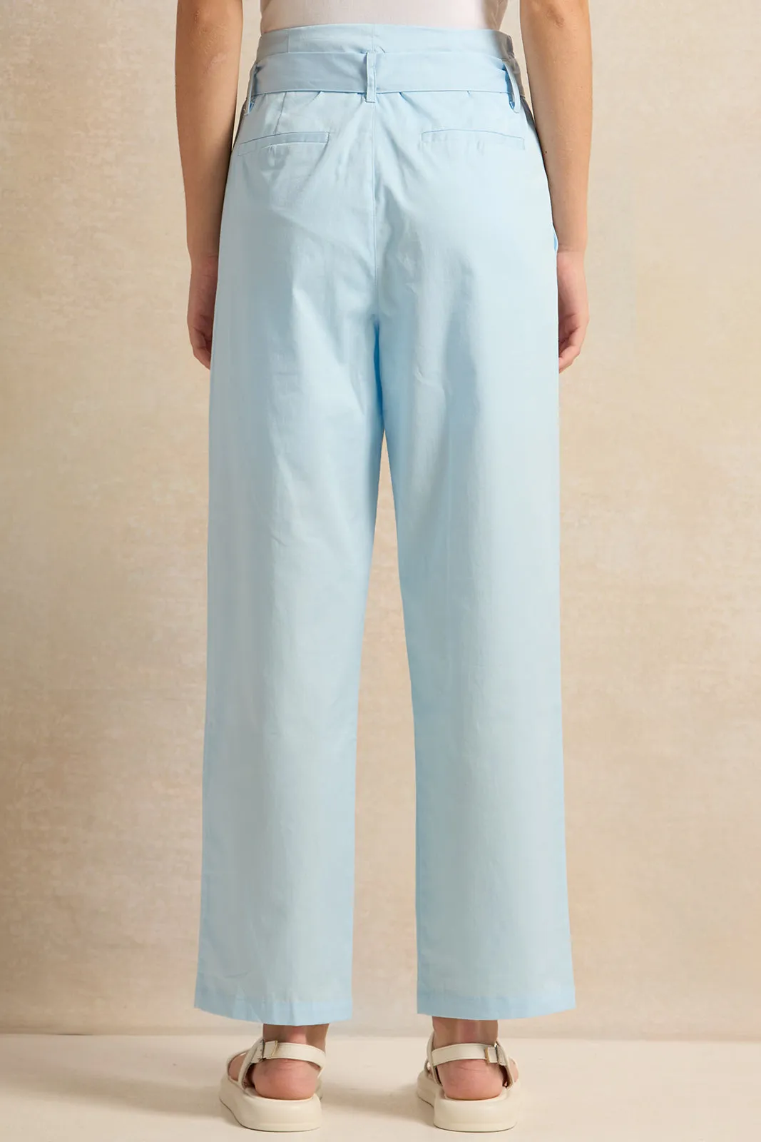 Senior Girls Blue Wide Leg Trousers