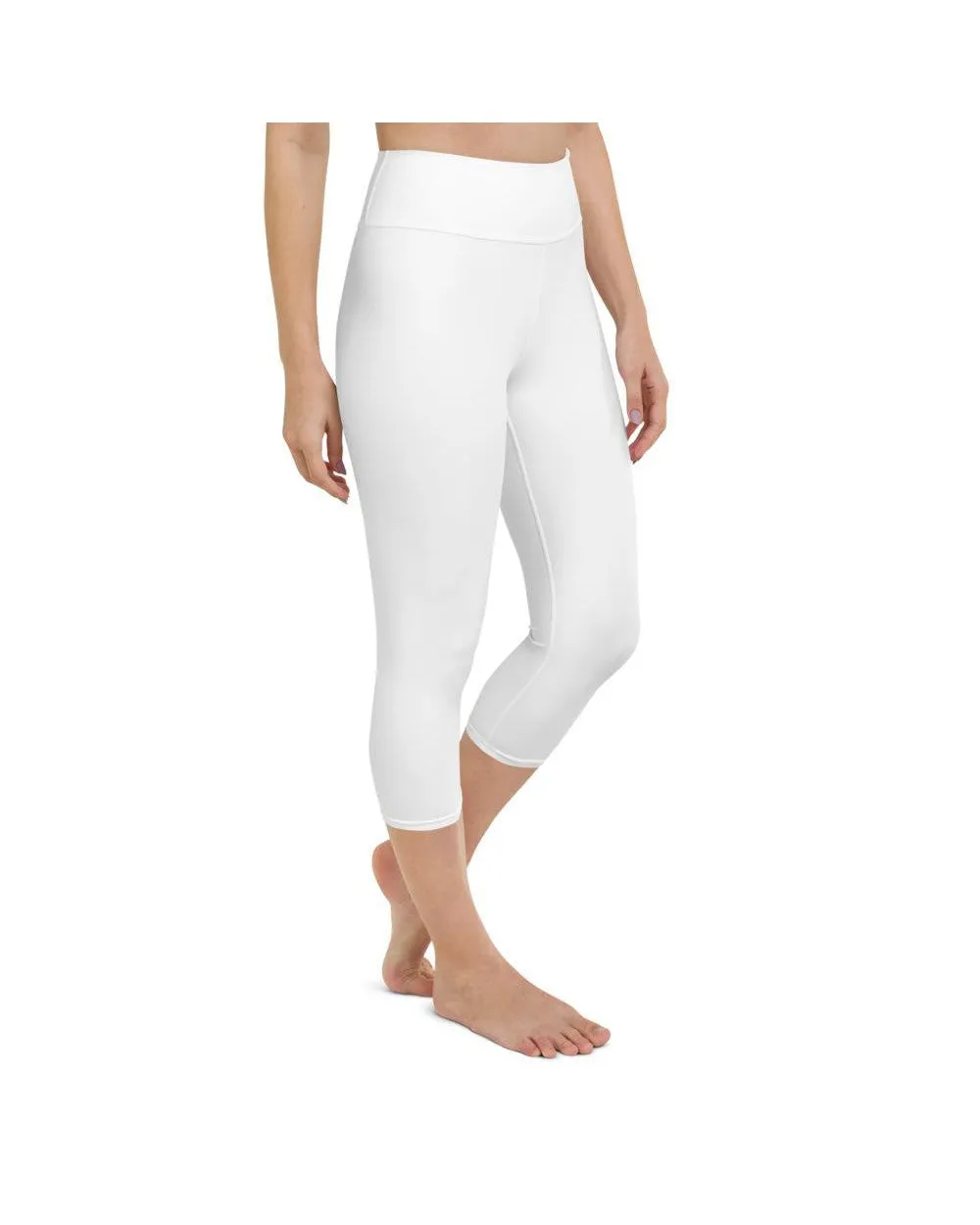 Solid White Yoga Capris