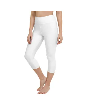 Solid White Yoga Capris